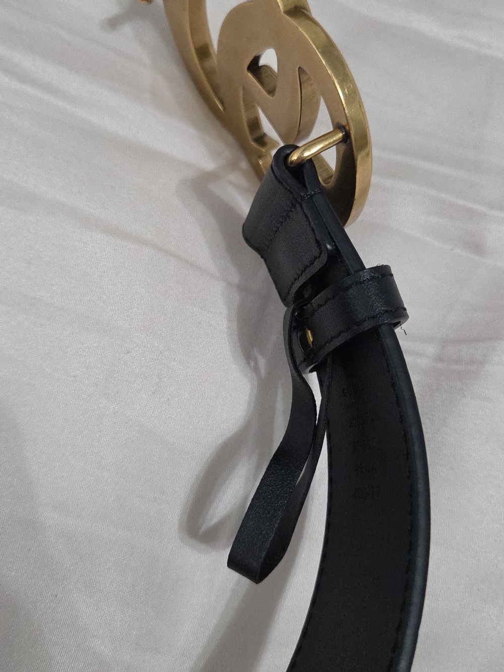 Gucci Marmont Black Leather Belt with Gold Double G Buckle - Picture 8 of 16